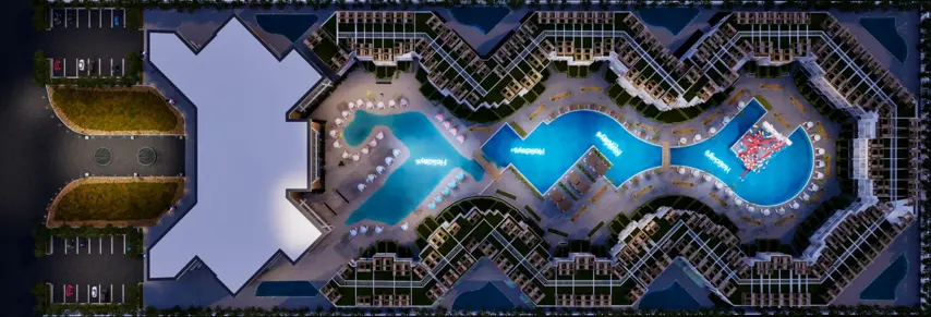 001 Ground Building 6 side pool + 50 m2 private garden